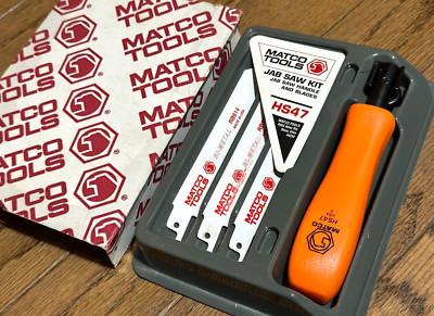   Matco Tools USA Jab Hand Mini Saw Kit Blades Holder Set Lot Orange Case