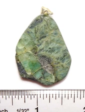 Emerald in Matrix Polished Stone Pendant j3412