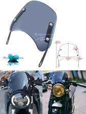 Universal Smoke 5-7" Motorcycle Front Headlights Windscreen Windshield For Honda