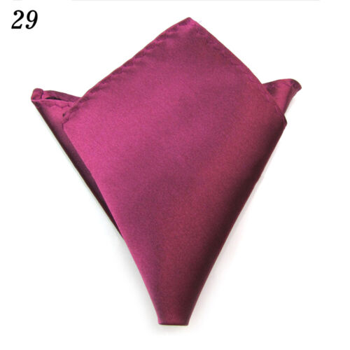 4 pz fazzoletti da uomo fazzoletto colore massiccio abiti in seta Hanky tasca quadrata_A - Foto 41 di 41