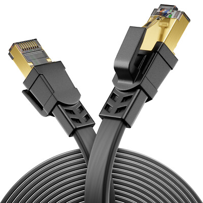 7,5m CAT 8.1 Patchkabel Flachkabel RJ45 DSL LAN Flach Kabel Netzwerkkabel 40Gbit