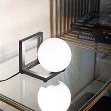 Modern Minimalist Black Lamp With White Sphere 1 Light DL1808