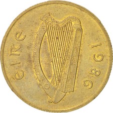 #46539 M&uuml;nze, IRELAND REPUBLIC, 20 Pence, 1986, SS+, Nickel-Bronze, KM:25