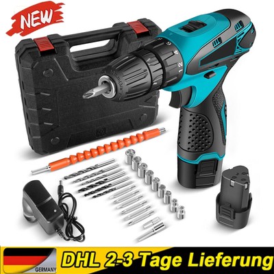 Mini Elektrischer Schraubendreher Akkuschrauber Klein Schraubenpistolen 12V Set