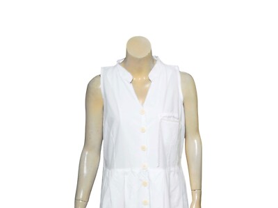 Ewa I Walla Sleeveless Dress M 8 Women Casual Button Down Midi