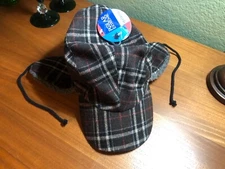 POLAR EXTREME Headware Ear Flap Insulated Hat Cap Winter NEW NWT PLAiD NICE