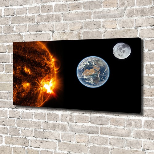 Tableau Sur Toile Tulup 140x70cm – Planète Terre Impression Cosmos