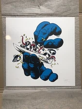 Ermsy ‘Roll’ Screen Print in White 10/16