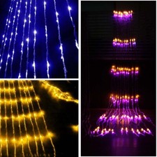3 3M 320 LEDs Waterfall Window Curtain Lights String Fairy Lamp Wedding Backdrop