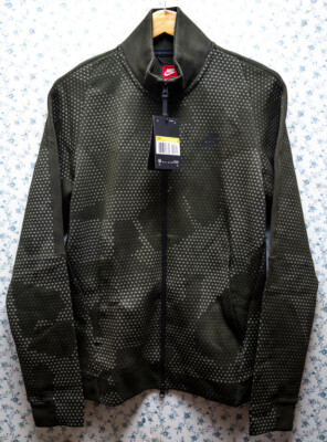 Nike Tech Fleece sequoia olive camo track top, full double-zip, size  S UK