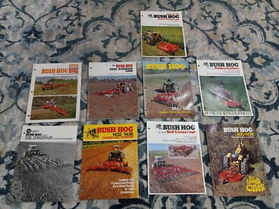 Bush Hog LOT OF Brochures / rotary cutter, soil conservation,  disk Harrows