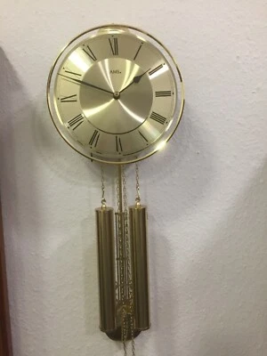 Wanduhr AMS 356 mit Schlagwerk, messingfarbig, - Bild 1 von 4