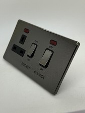 Screwless - Black Nickel Plug Sockets Light Switches -Whole Range CHEAP!