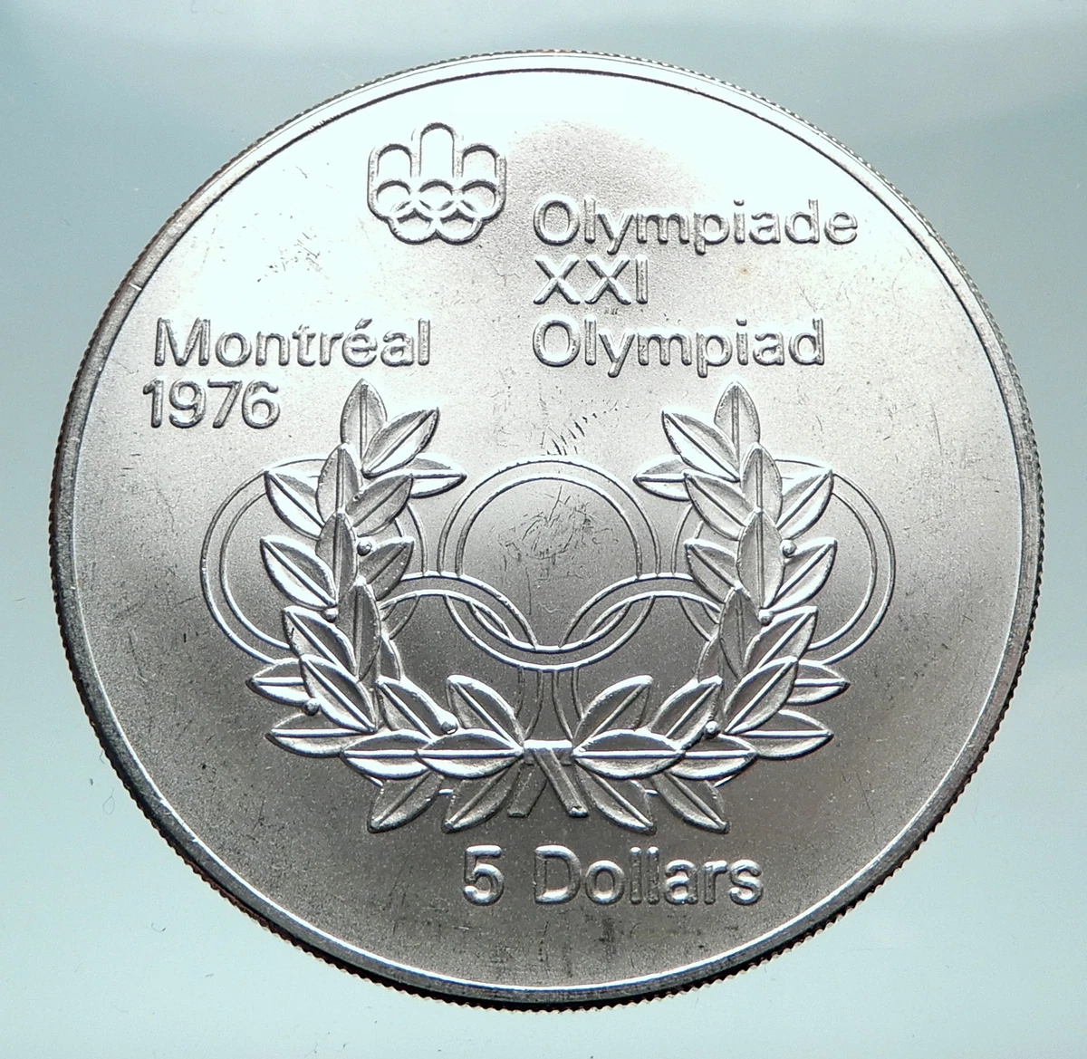 1976 CANADA Queen Elizabeth II Olympiques Montr al bagues argent pi ce de 5 i8