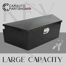 39 Inch Black Aluminum Pickup Truck Trailer Tongue Storage Tool Box Organizer