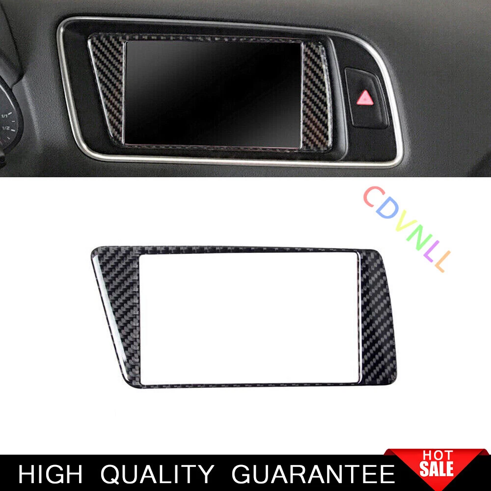 For Audi Q5 2009-2017 Real Carbon Fiber Central Console Navigation Panel Trim 1*