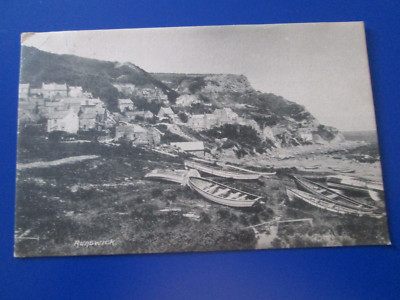 Postkarte - Runswick (Landschaft mit Booten, Häusern etc.) verschickt 1905 Whitby