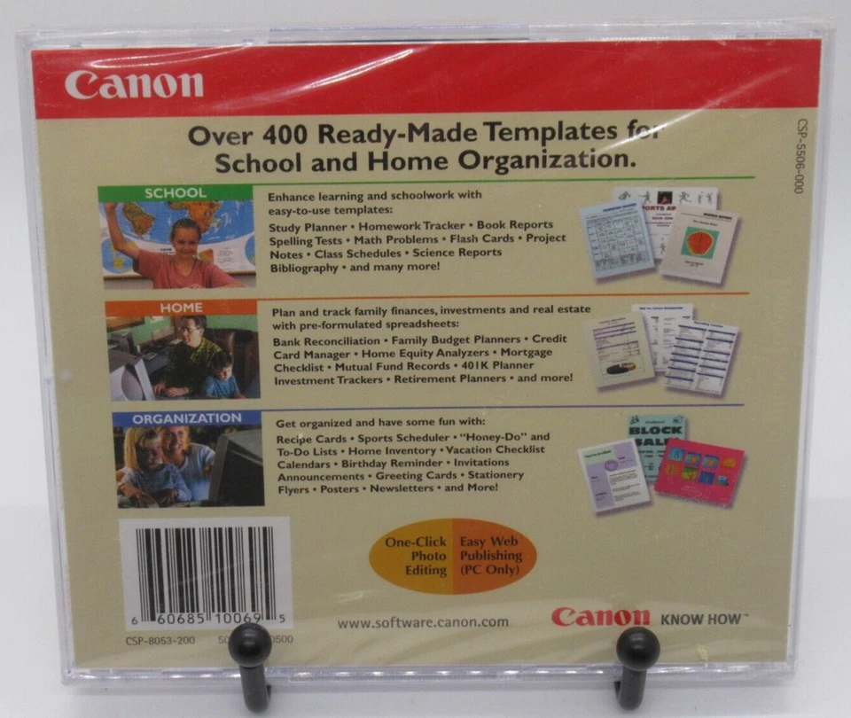 CANON OFFICE READY: FAMILY ESSENTIALS PC CD-ROM SOFTWARE FOR WIN 95/98 HOME MGMT - Image 2 of 2