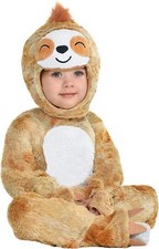 Soft Cuddly Sloth Animal Cute Fancy Dress Up Halloween Baby Child Costume