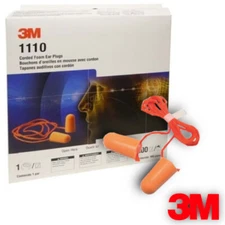 3M 1110 Corded Foam Disposable Noise Reduction Ear Plugs (Pick Total Pairs)