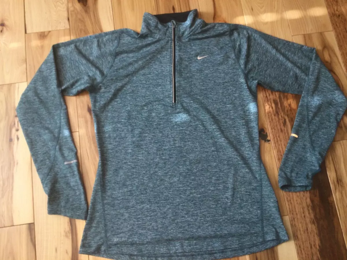 Nike Running women half zip Element heathered long sleeve top shirt medium teal