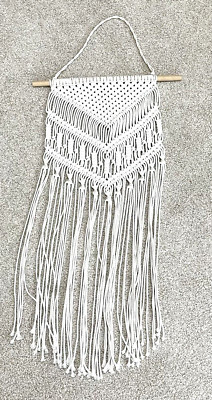 Macrame Wall Hanging Off White 31 inches Boho Inspiried