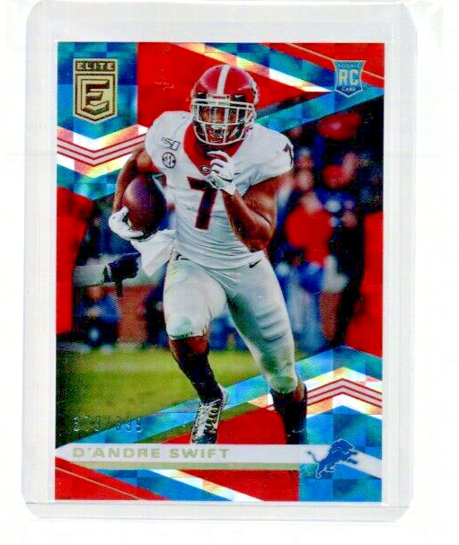 2020 Donruss Elite Red #109 D'Andre Swift Rc Rookie /399  Detroit Lions B40