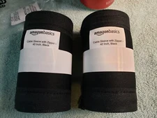 CABLE SLEEVE PROTECTOR- 2 PACK FOR TV AUDIO COMPUTER CORD WIRE 40" BLACK ZIPPER
