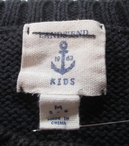 LANDS END Navy School Uniform Drifter Sweater Pullover Kids M 5/6 *GC* - Picture 5 of 5