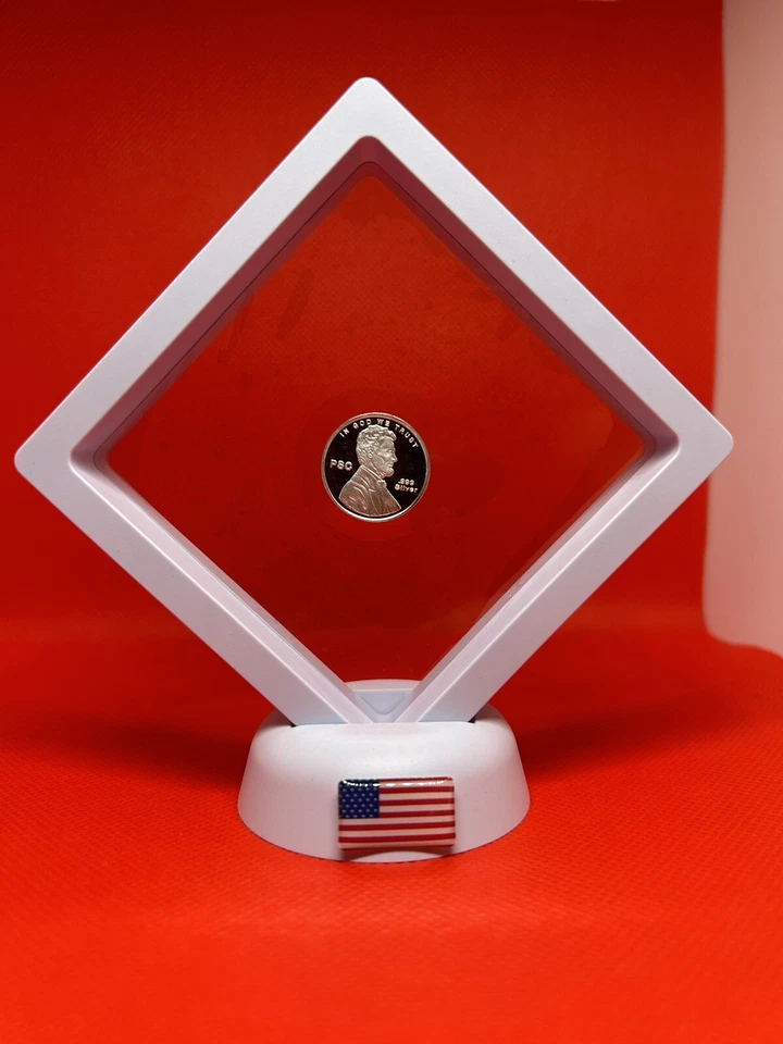 1/10 Silver Cent In A Display Case! Just Brilliant.🇺🇸💯✨ - Image 4 of 4