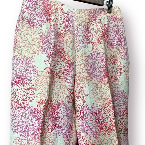 Traje Pantalón Sigrid Olsen 2 Piezas Mezcla Lino Dorado Rojo Abotonado Talla Mediana 8 - Imagen 6 de 17