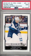 2016-17 OPC O-Pee-Chee Glossy hockey Patrick Laine Rookie card PSA 9 MINT !!!