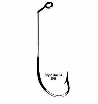 Mustad 8/0 Big Game Fischhaken 34184 Verzinnt (100) 4480