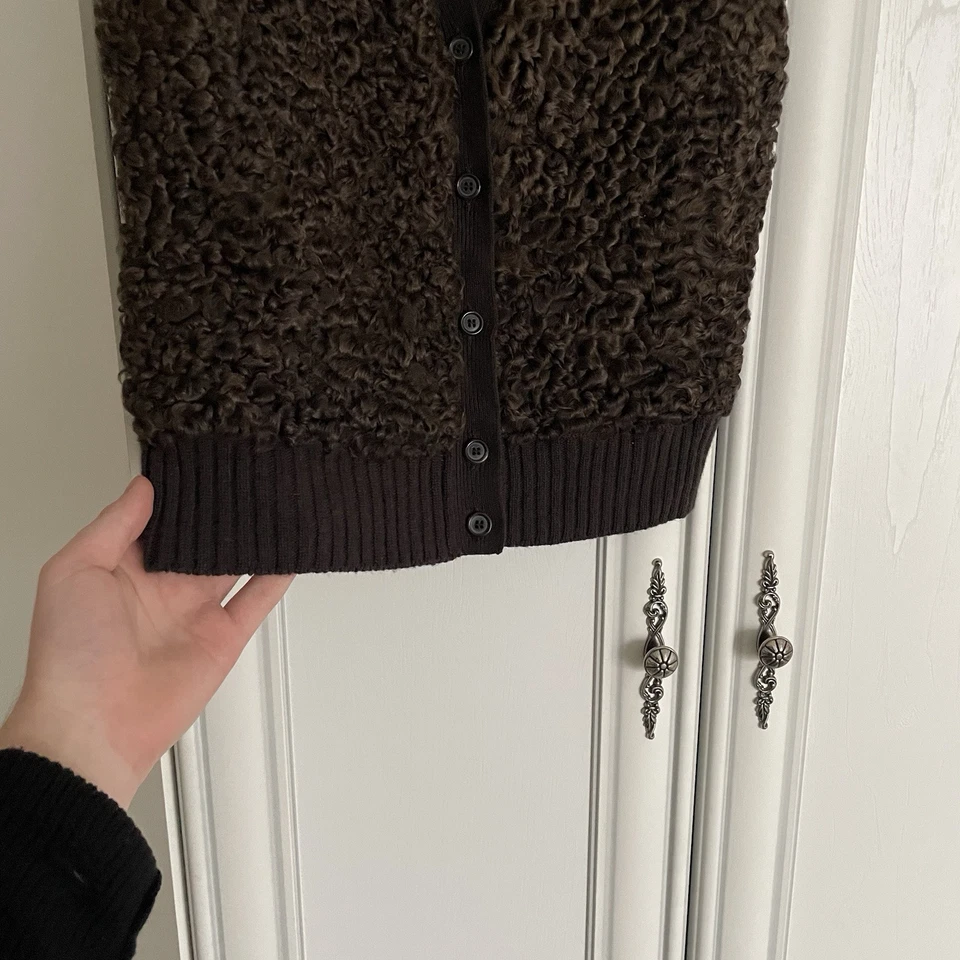 Chaleco chaleco de piel de Astracán Prada otoño 2000 IT 44 Foto 4 de 4