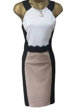 Quiz Pencil Bodycon Dress Size 12 Halter Occasion Evening Wedding Colour block