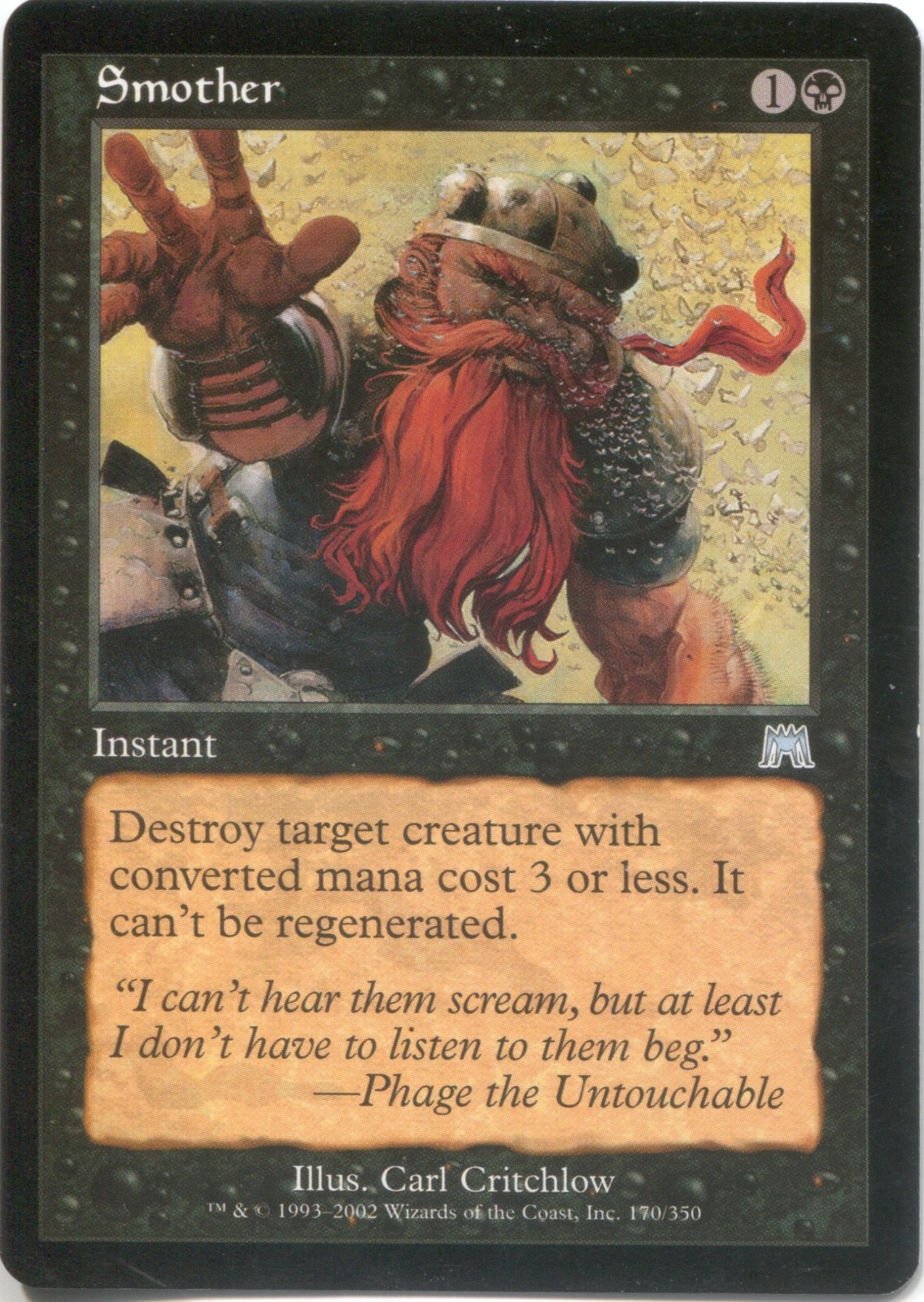 MTG Smother ONS #170 Near Mint Onslaught