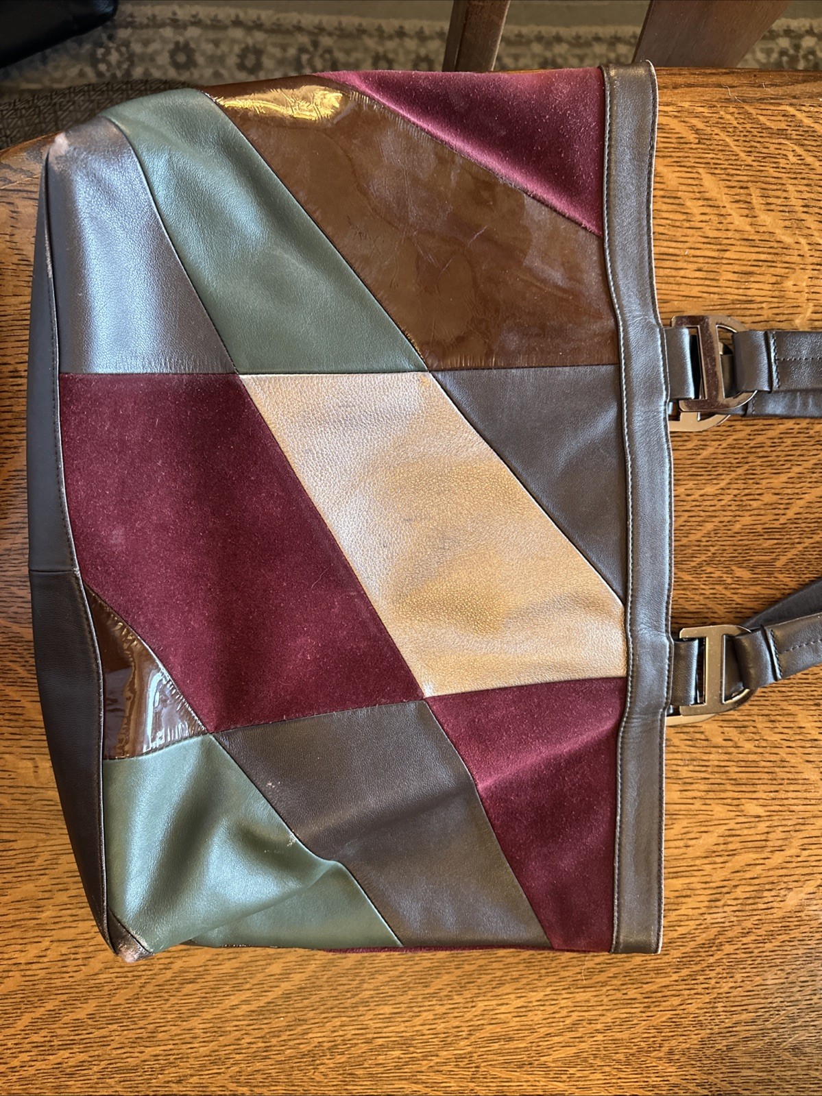 Anne Klein Leather Patchwork Bag - image 9