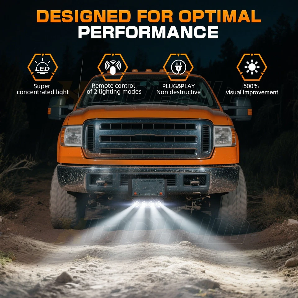 Front Bumper License Plate Bracket & License Bulbs For 2009-2014 Ford F150 - Image 2 of 4