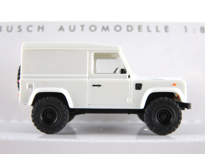 Busch 54351 Land Rover Defender 90 Kasten (1983) in weiß 1:87/H0 NEU/OVP