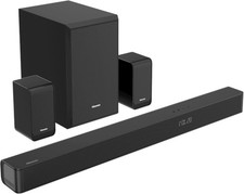 Soundbar 5.1 Dolby Atmos 340W Bluetooth Subwoofer Hisense AX5100G INCOMPLETO