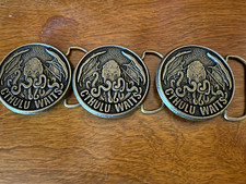 Cthulhu Fantasy Mythical Creature Interchangeable Metal Belt Buckle 2in set of 3