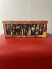 Vintage Old World Figures Ornaments Set of 6 Elves Dwarves in Box Hand Painted