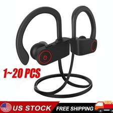 Waterproof Bluetooth 5.0 Stereo Sport Wireless Headphones in Ear Headset lot USA
