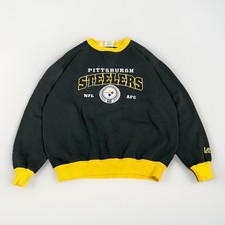 VTG Lee Sports Pittsburgh Steelers Embroidered 90s NFL Crewneck Sweatshirt Men M