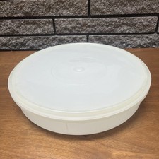 Vtg Tupperware Pie /Cupcake /Cookie Keeper 12" Round 242 with lid 224