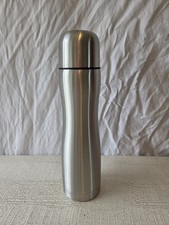 Thermos Gourde Bouteille Isotherme Argent Inox Gris 900 mL - 0.9 Litre - 32 Cm