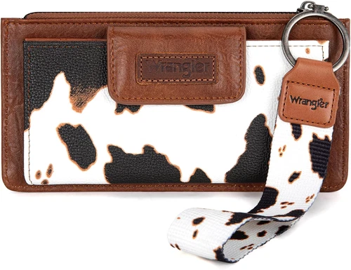 X Wrangler Cow Print Wallet for Women Ladies Female Card Cases & Money Organizer - Picture 1 of 11