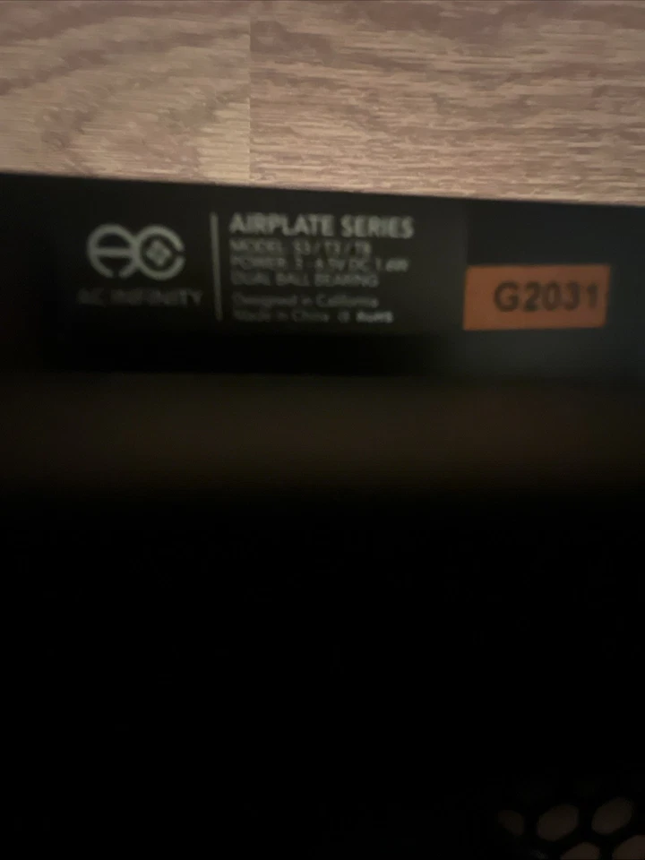 AC INFINITY AIRPLATE S3/T3/T8 DUAL COOLING 6" FAN SYSTEM, 3-6.5V DC 1.6W Black - Image 4 of 4