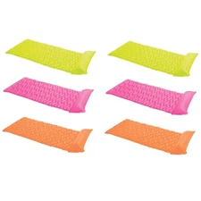 Intex Tote 'N Float Wave Mat Floating Pool Lounger with Headrest (6 Pack)