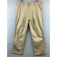 Carhartt Relaxed Fit Rugged Flex Canvas Work Pants Khaki Mens 36x32